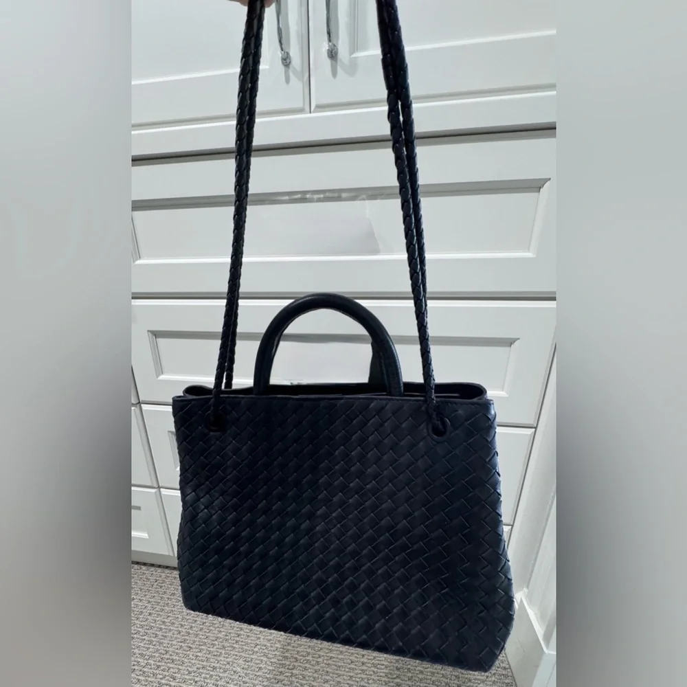 Italian Leather Handwoven Satchel